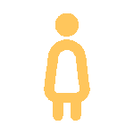 Icone jaune représentant un résident d'EHPAD