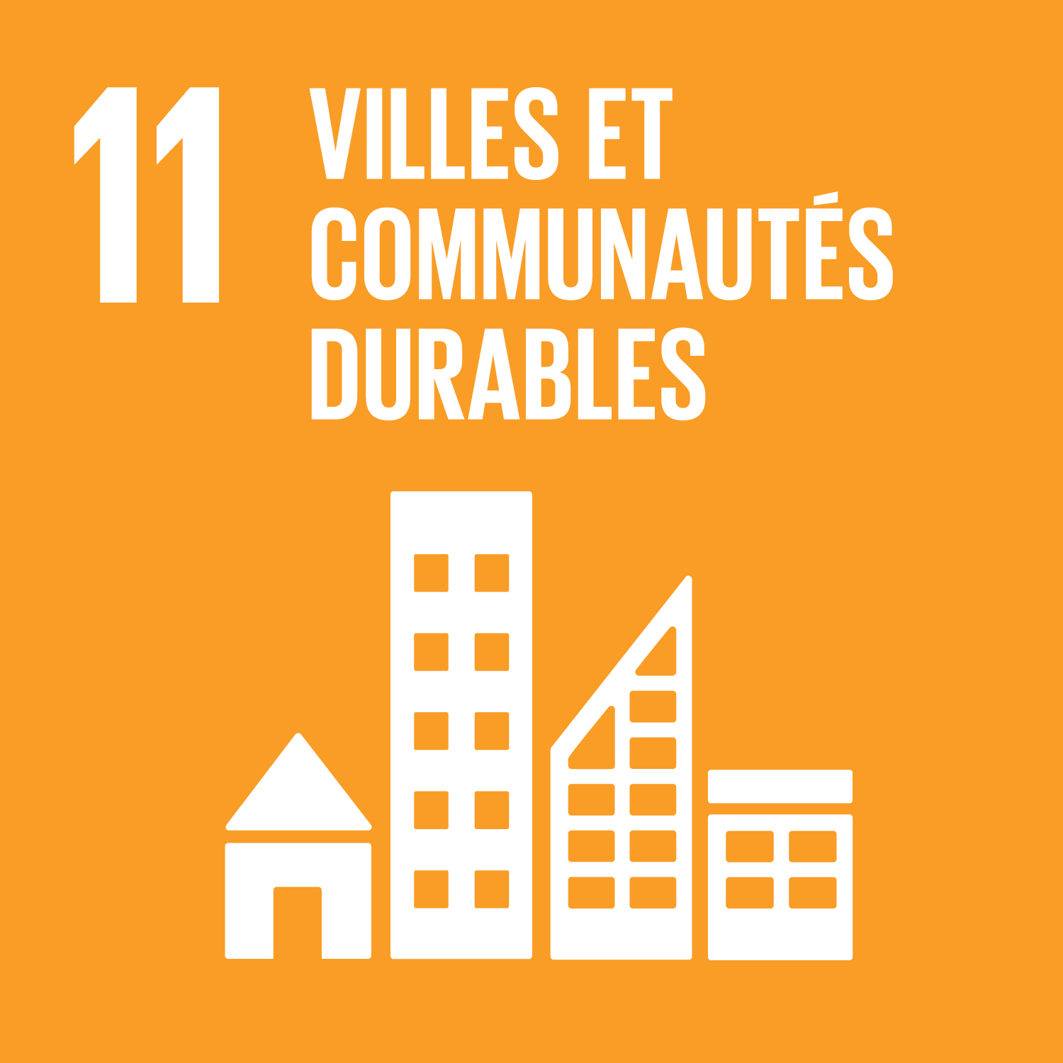 Icône de l'objectif de développement durable (ODD) numéro 11 : Ville et communautés durables